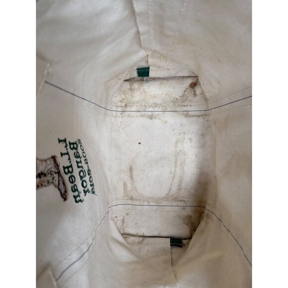 L.L. Bean Boat & Tote Bag Bangor 2005-2016 Limited Edition Canvas Bag Green Stra - Picture 4 of 9